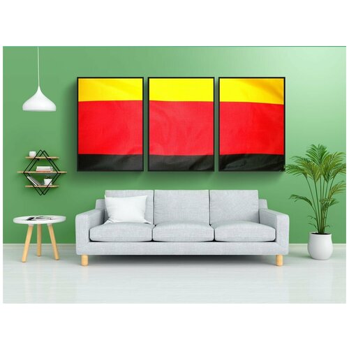 фото Набор модулных постеров для интерьера "германия, флаг, немецкий" 60x90 см. в тубусе, без рамки lotsprints