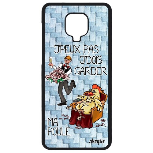 фото Простой чехол на телефон // xiaomi redmi note 9s // "не могу - у меня курица!" прикольный комикс, utaupia, голубой