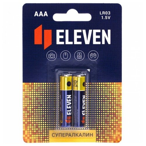 батарейка eleven aaa lr03 в упаковке 10 шт Батарейка Eleven Super AAA (LR03), в упаковке: 2 шт.