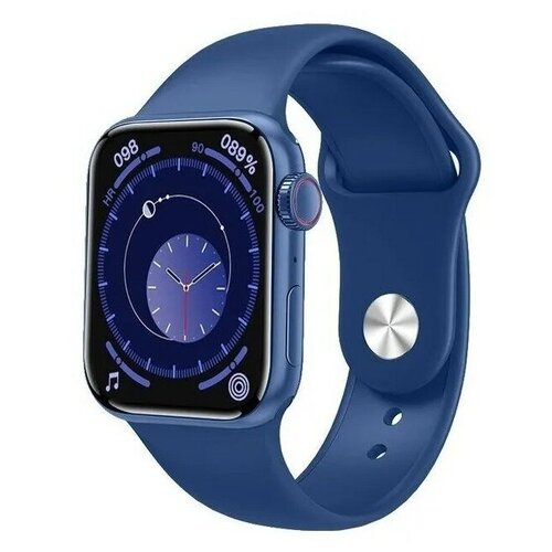 фото Умные часы kuplace / smart watch m36 plus / смарт-часы m36 plus с беспроводной зарядкой и двумя ремешками / смарт вотч м36+, синий