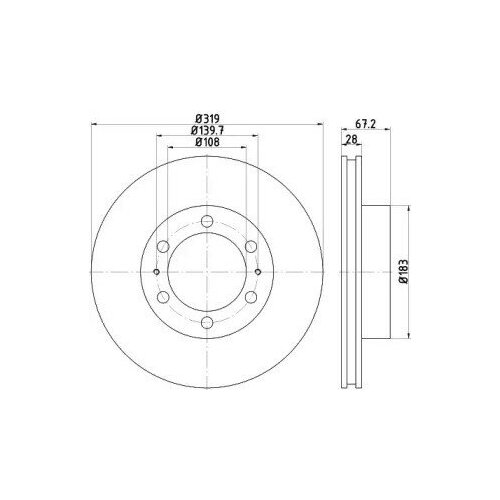 фото Диск тормозной | перед | nd1034k nisshinbo