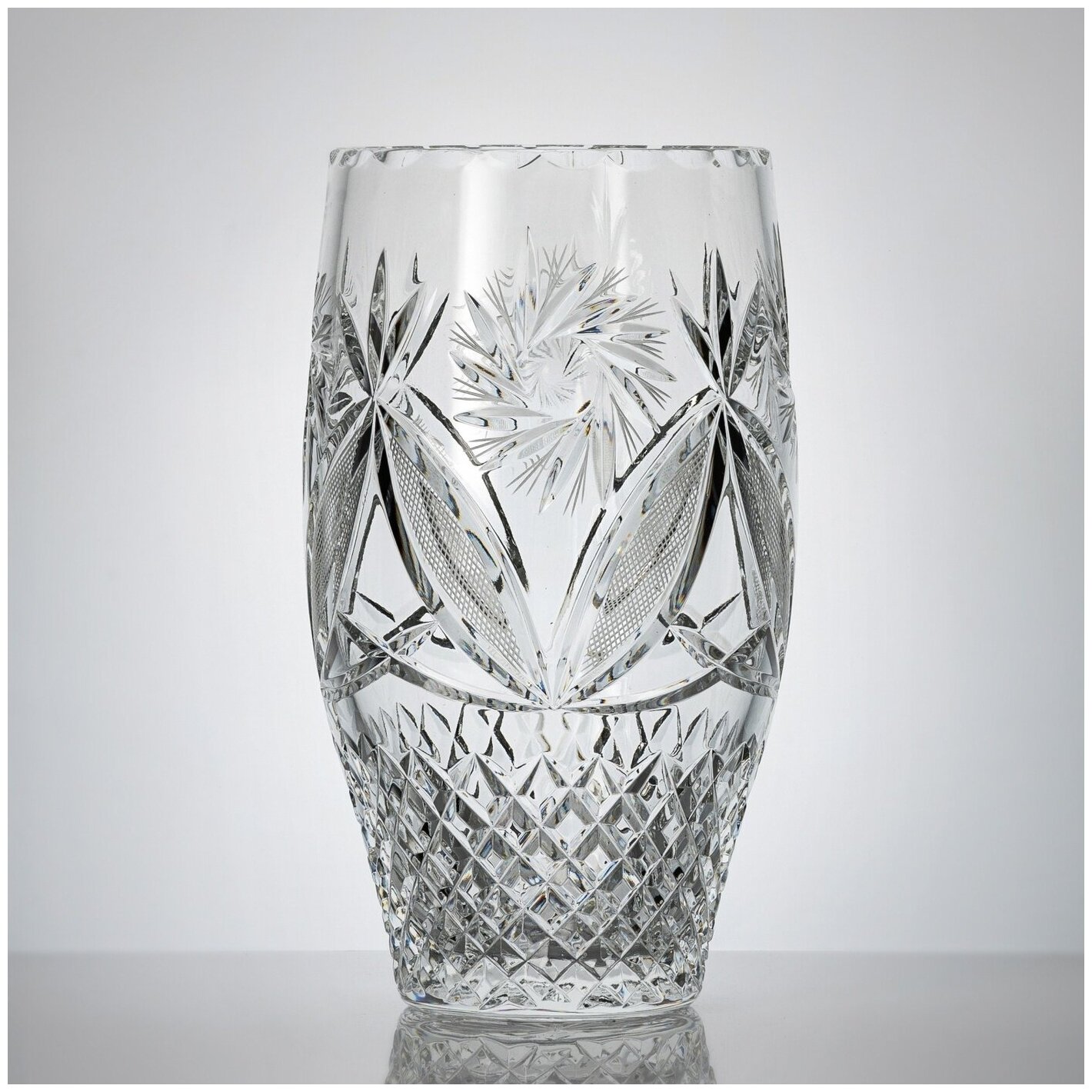 фото Ваза хрустальная для цветов, для декора и интерьера Неман 5151/1 - 1000/30 высота 25 см.