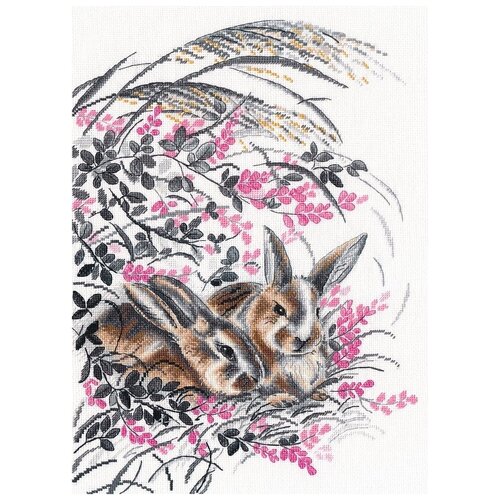 Набор для вышивания Овен 1428 Кролики (Овен), 26х35 см