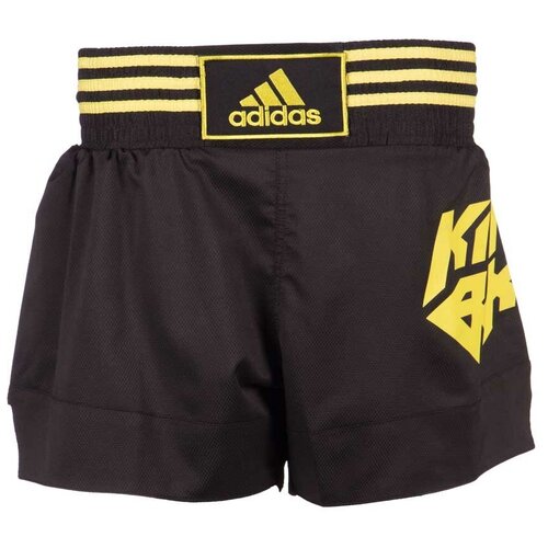 Шорты для кикбоксинга Adidas Kick Boxing Short Micro Diamond черно-желтые M