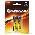 Батарейка Daewoo ENERGY LR6 AA BL2 Alkaline 1.5V - 2 шт. - изображение