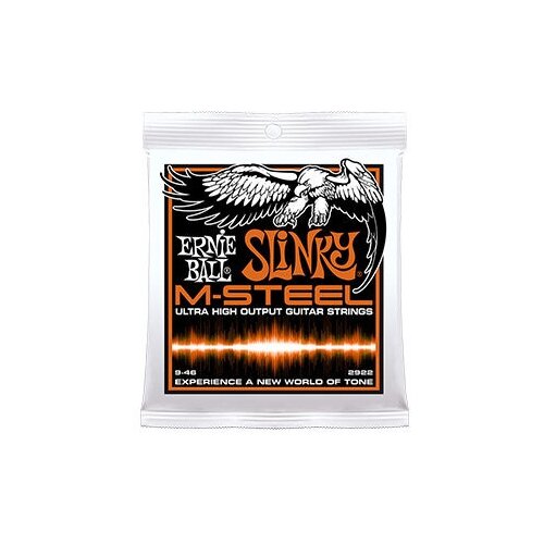 фото Ernie ball 2922 струны для электрогитары m-steel hybrid slinky