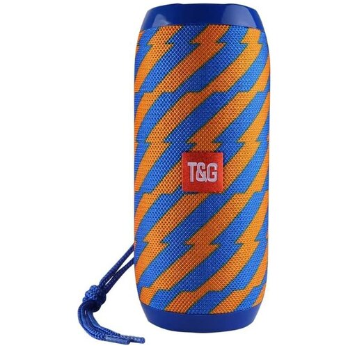 Беспроводная портативная Bluetooth колонка TG-117, сине-оранжевая