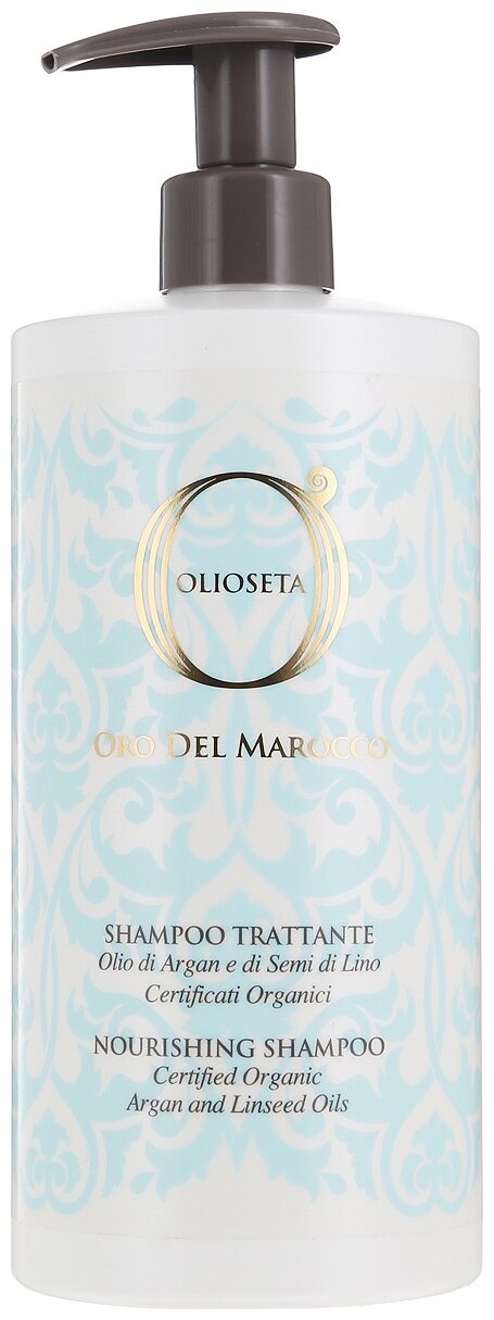Barex шампунь Olioseta Oro Del Marocco питательный с маслом арганы и маслом семян льна, 750 мл