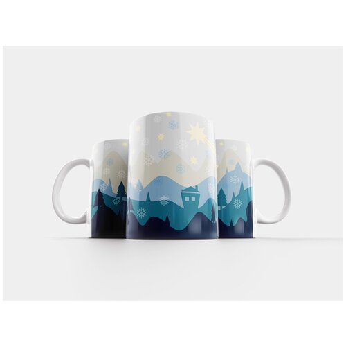 фото Кружка "зима, пейзаж, звезда" 320 мл lotsprints