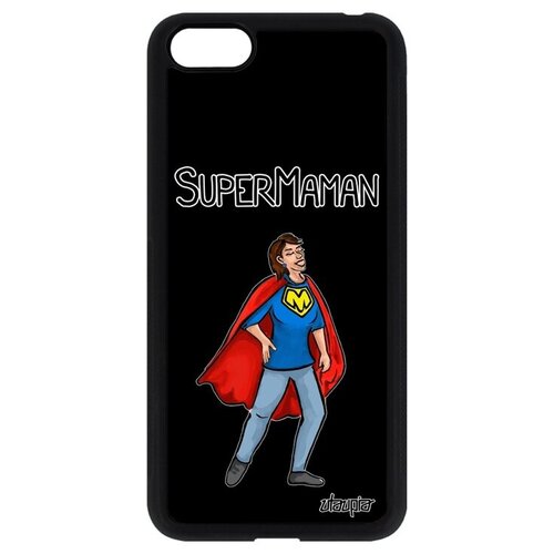 фото Яркий чехол на телефон // huawei y5 2018 // "супермама" юмор мама, utaupia, черный