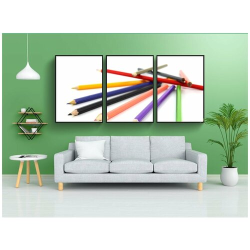 фото Набор модулных постеров для интерьера "артистический, яркий, цвет" 60x90 см. в тубусе, без рамки lotsprints