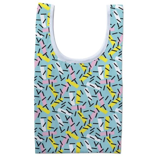 фото Легкая сумка багги joyarty "штрихованный дождь", 41х25 см