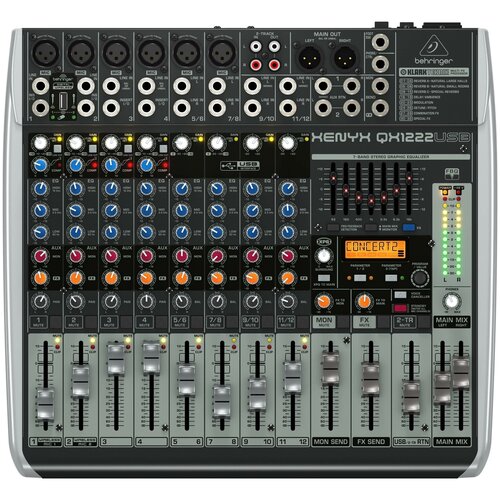 Аналоговый микшер Behringer XENYX QX1222USB аналоговый микшер behringer mx 400 micromix