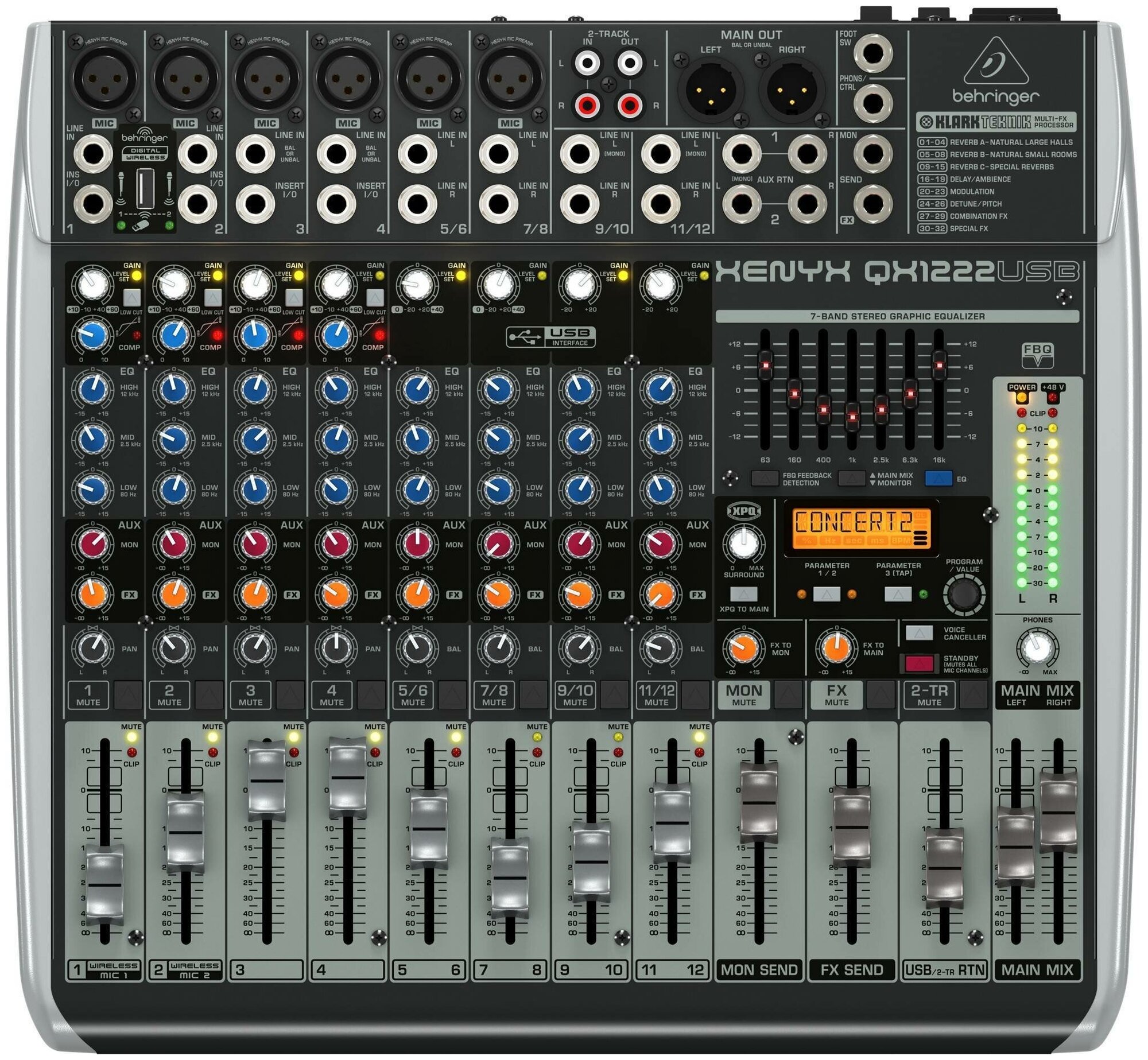 Микшерные пульты аналоговые Behringer QX1222USB