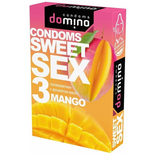 харпер дон 52 идеи фантастического секса Презервативы для орального секса DOMINO Sweet Sex с ароматом манго - 3 шт.