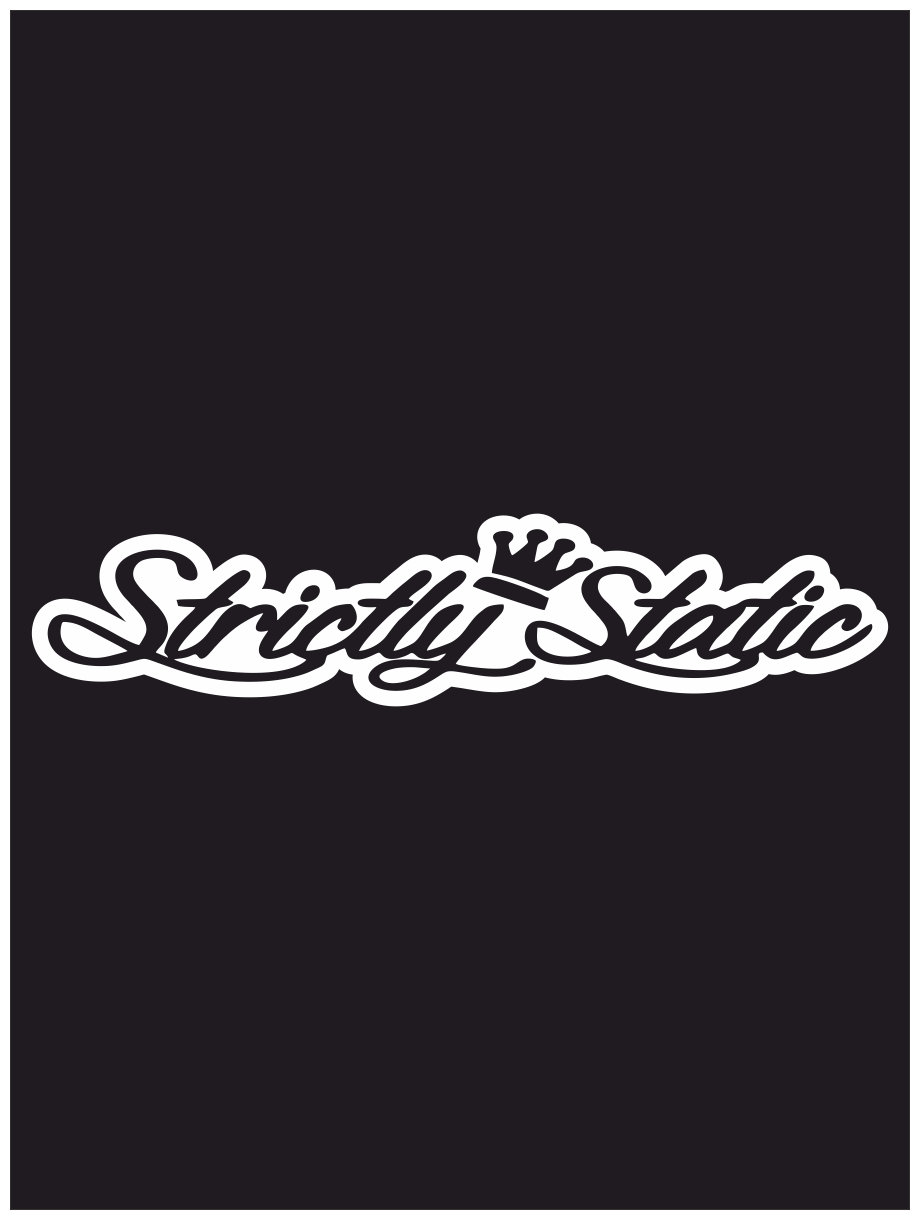 Наклейка на авто "Strictly Static" 20х4 см