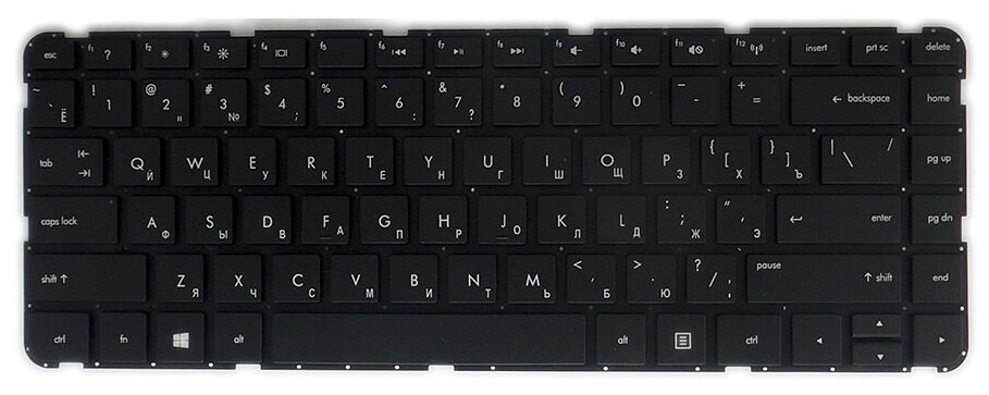 Клавиатура для ноутбука HP Pavilion 14-b Series Плоский Enter Черная без рамки PN AEU33U00110