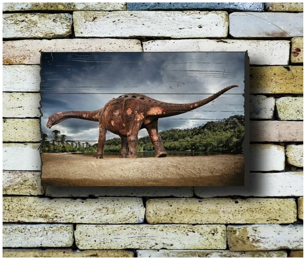 Картина на досках 'Динозавр. Диплодок 1' 35/50 см