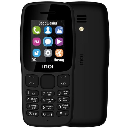 Телефон INOI 101 Black, 2 SIM, черный