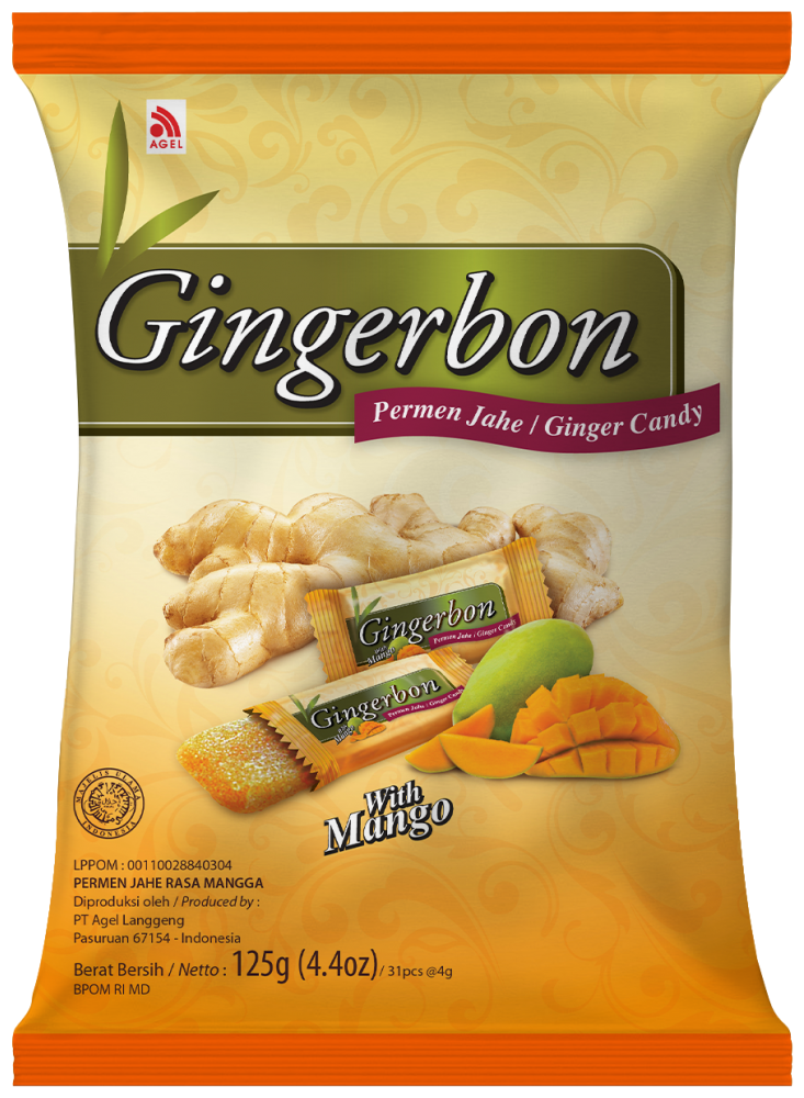 Конфеты имбирные мармеладные со вкусом манго Ginger Candy with Mango Gingerbon 125 гр.