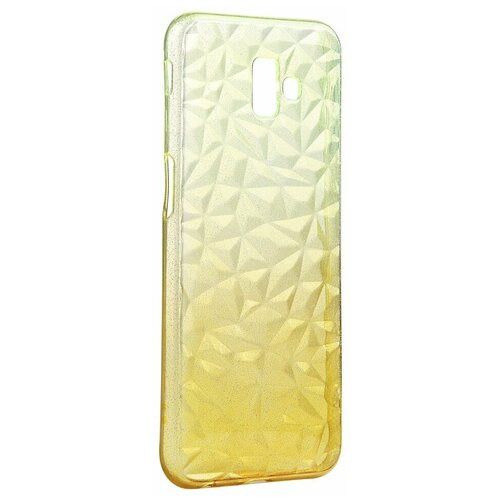 Чехол Krutoff для Samsung Galaxy J6 Plus SM-J610 Crystal Silicone Yellow 12259