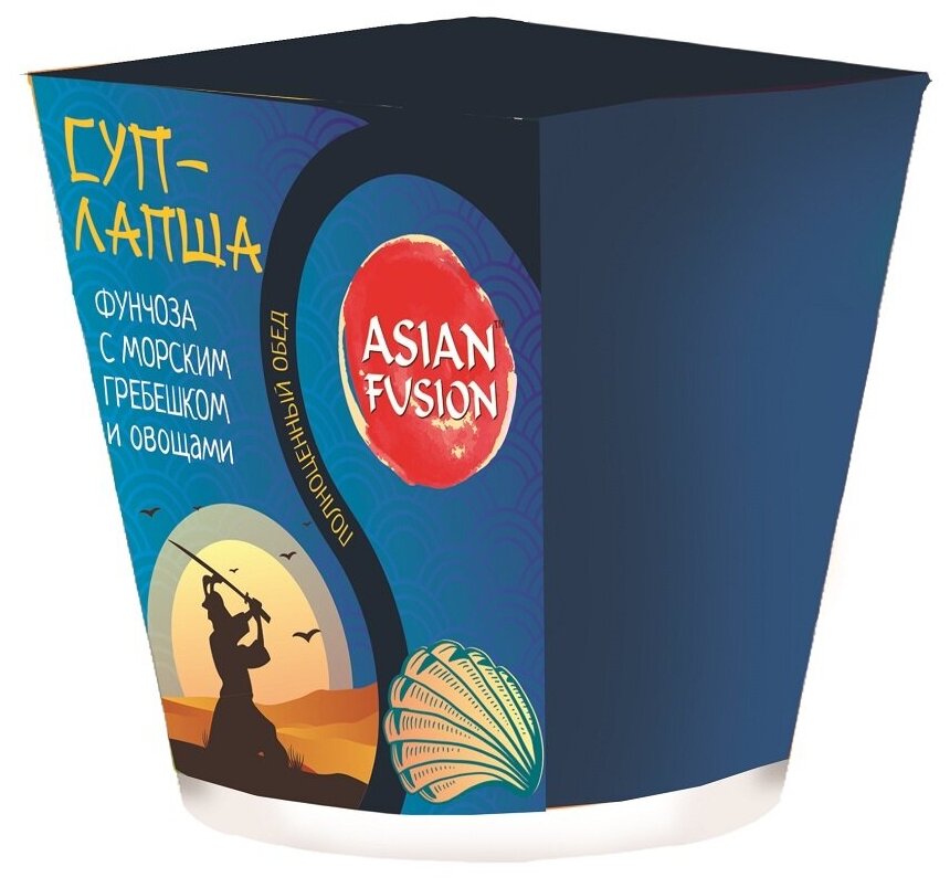 Суп-лапша Asian Fusion "Фунчоза с морским гребешком и овощами" кар/кор 72 гр.