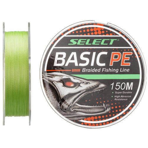 Шнур Select Basic PE 4x 150m (светло-зелёный) 0.24mm 40LB/18.2kg