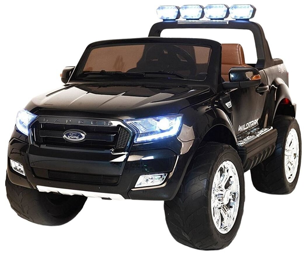 RiverToys Автомобиль New Ford Ranger 4WD, лицензионная модель, черный глянец