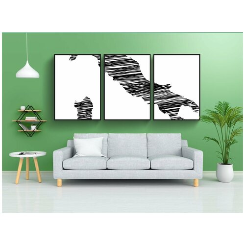 фото Набор модулных постеров для интерьера "италия, штат, остров" 60x90 см. в тубусе, без рамки lotsprints