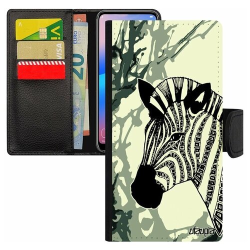 фото Чехол книжка на мобильный galaxy s8, "зебра" полосатая саванна utaupia