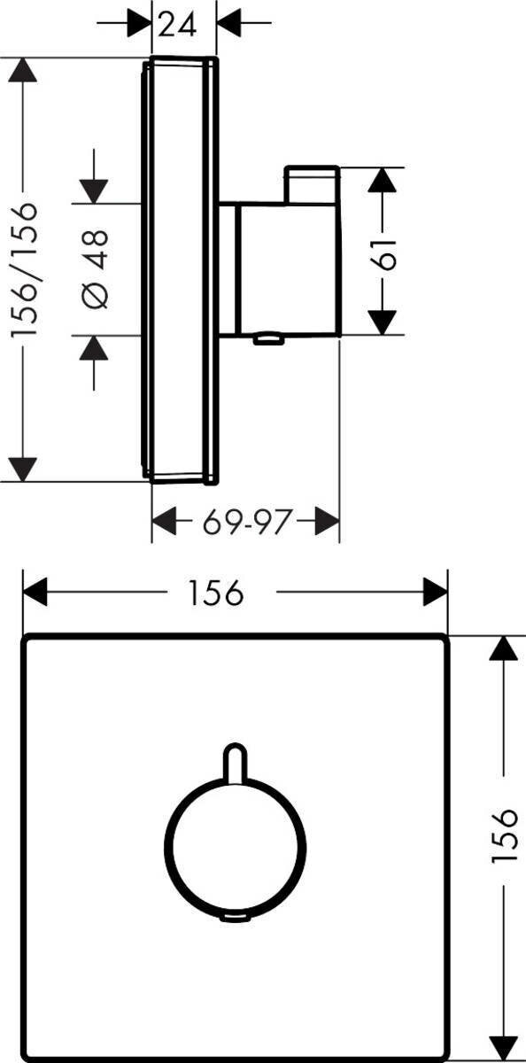 ShowerSelect Glass 15734600 Термостат для душа Hansgrohe - фото №6