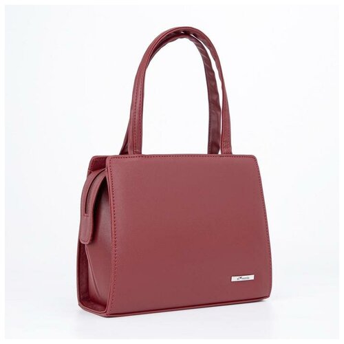 фото Тоут, отдел на молнии, наружный карман, регулируемый ремень, цвет бордовый