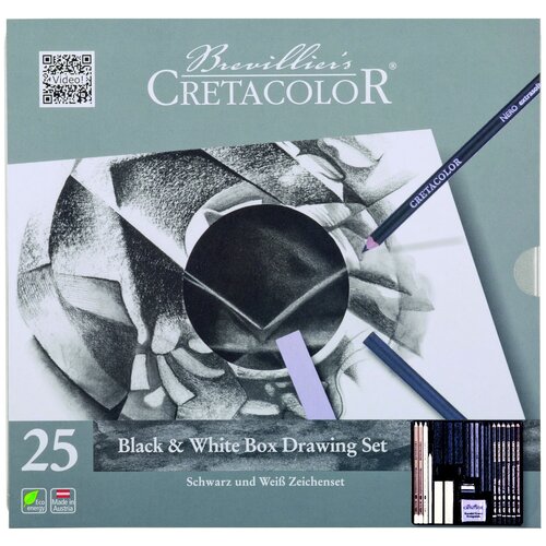 Cretacolor Набор художественный CretacoloR Black&White 25 шт. карандаш мел сепия мягкий стержень 8 шт