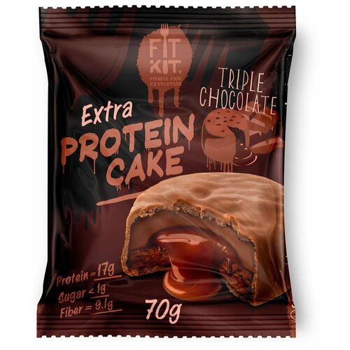 Fit Kit Extra Protein Cake (Тройной шоколад, 70 г)