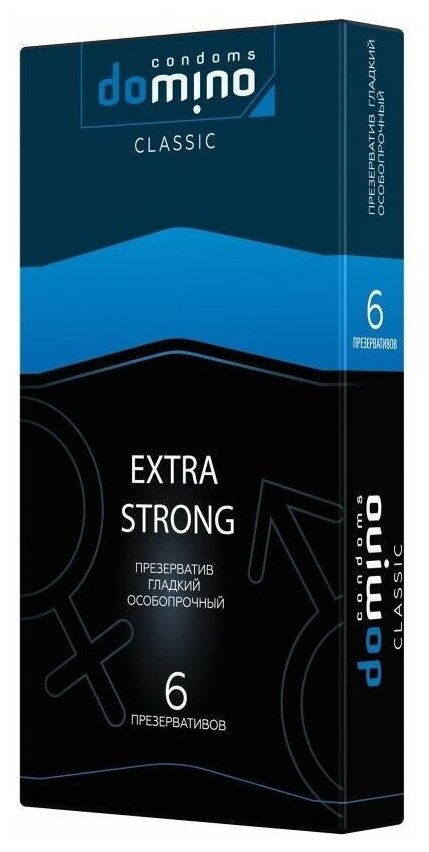 Суперпрочные презервативы DOMINO Classic Extra Strong - 6 шт, 1 упаковка