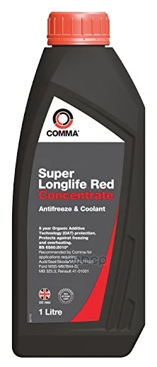 COMMA SUPER LL RED - ANTIFREEZE (1L)_антифриз! красный, конц.\ TL774D, WSS-M97B44-D, MB 325.3 COMMA SLA1L | цена за 1 шт