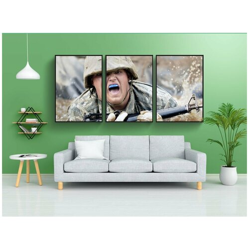 фото Набор модулных постеров для интерьера "человек, кадет, военная подготовка" 60x90 см. в тубусе, без рамки lotsprints