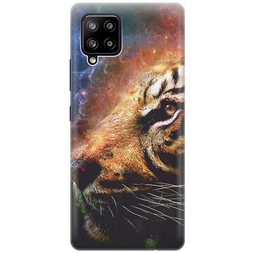 фото Ультратонкий силиконовый чехол-накладка для samsung galaxy a42 с принтом "космический тигр" gosso