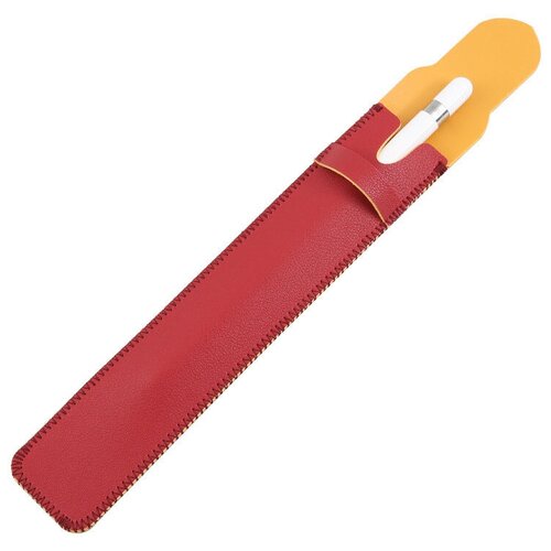 фото Кожаный чехол для apple pencil gsmin l1 (красный)