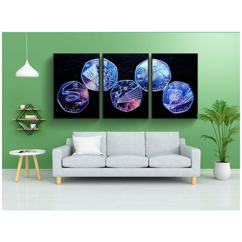 фото Набор модулных постеров для интерьера "олимпийский, монеты, деньги" 60x90 см. в тубусе, без рамки lotsprints