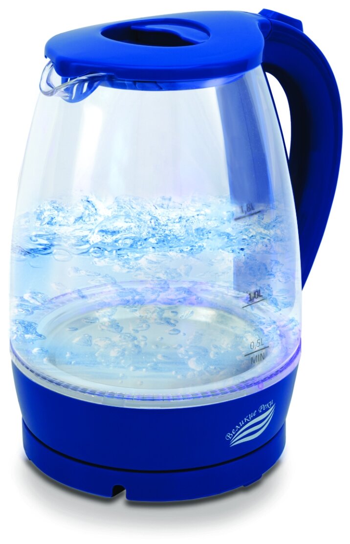 Чайник электрический Великие Реки Дон-1 синий - фотография № 2