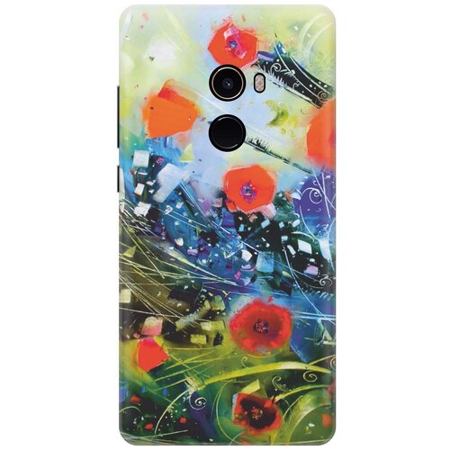 фото Re:pa накладка transparent для xiaomi mi mix 2 с принтом "яркие цветы"