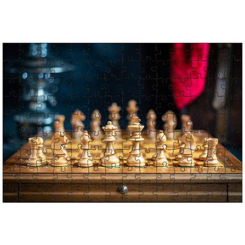 фото Магнитный пазл 27x18см."шахматы, фермер, королева" на холодильник lotsprints