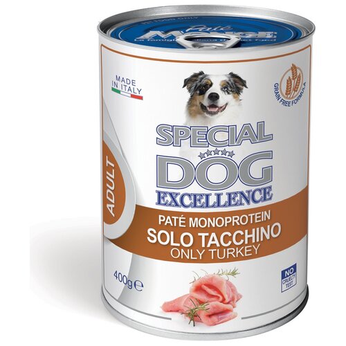 Корм для собак SPECIAL DOG EXCELLENCE Monoprotein индейка банка 400г (упаковка - 24 шт)