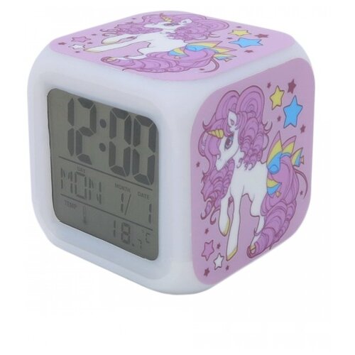 Часы-будильник Единорог с подсветкой 23 59000₽