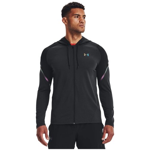 фото Толстовка under armour rush fz hoodie черный lg 1366170-001