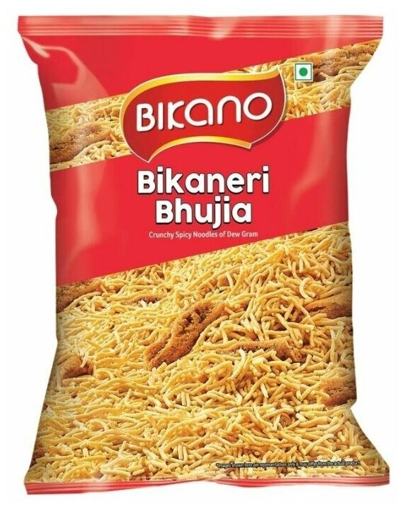 Хрустящая лапша из бобов вигны BIKANERI BHUJIA, пластиковый пакет, 200 г