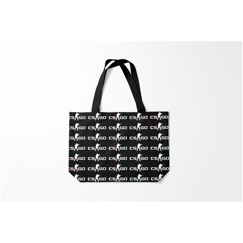 фото Сумка-шоппер / 46х35 см / геймерам / counter strike csgo glitch logo burnettie