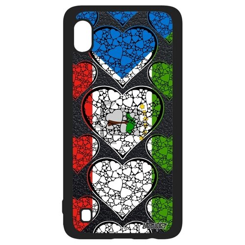 фото Красивый чехол для мобильного // samsung galaxy a10 // "флаг гвинеи экваториальной с сердцем" страна патриот, utaupia, цветной