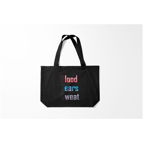 фото Сумка-шоппер / 46х35 см / k pop / bts blood tears sweat burnettie